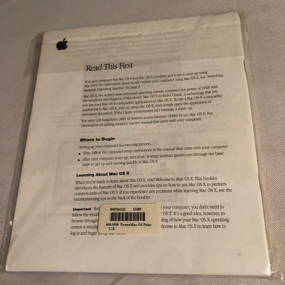 1999 Setting Up Your Power Mac G4 Manual- 789 $30 or $25 w/offer - Picture 2 of 3
